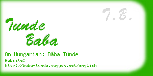 tunde baba business card
